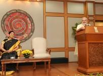 HRD minister Smriti Irani with PM Narendra Modi