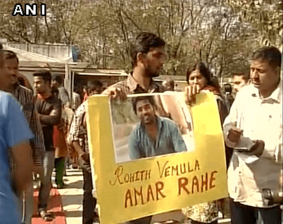 Rohit Vemula protest in Hyderabad