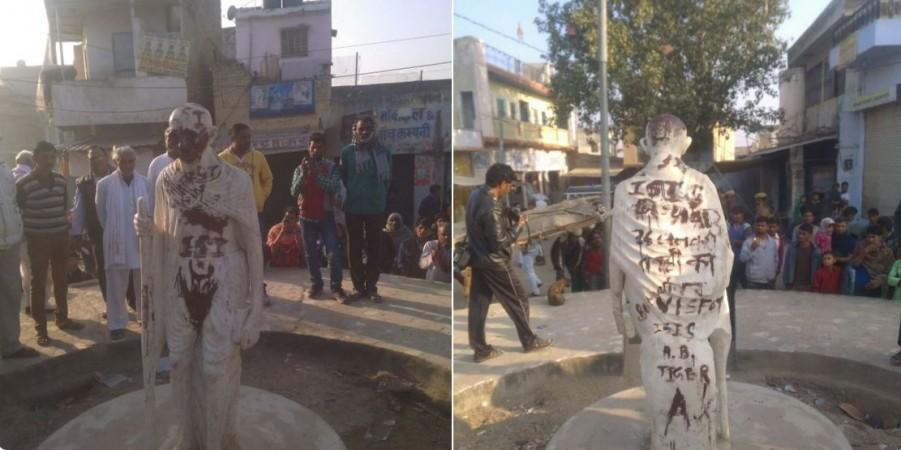 Gandhi statue vandalised