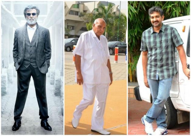 Rajinikanth, Ramoji Rao and SS Rajamouli
