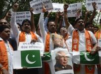 shiv sena indo pak talks protest