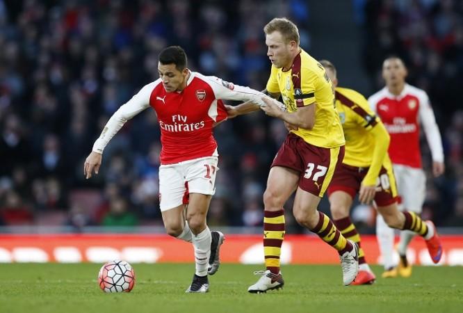 Alexis Sanchez Arsenal Scott Arfield Burnley