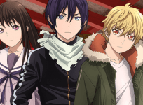 Yato, Hiyori and Yukine from "Noragami Aragoto"