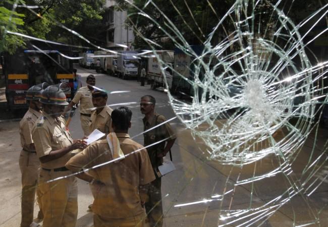 bus window shattered
