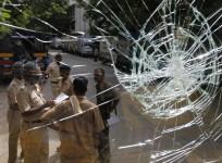 bus window shattered