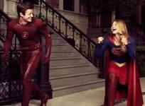 The Flash Grant Gustin and Supergirl Melissa Benoist