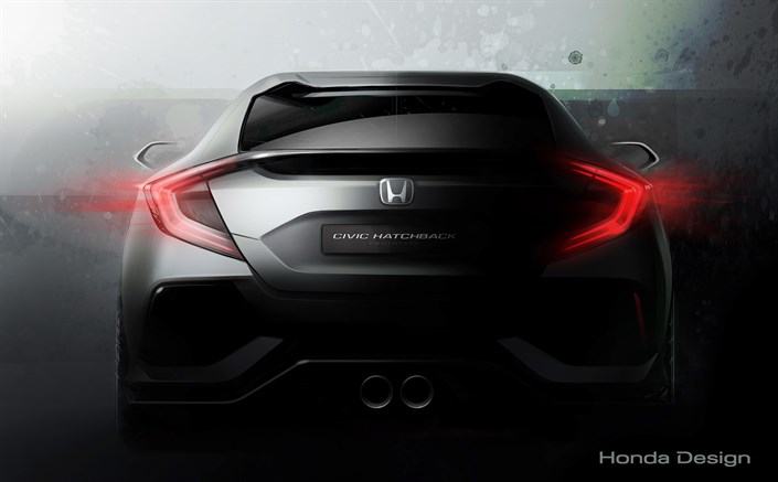 Honda Civic hatchback teaser