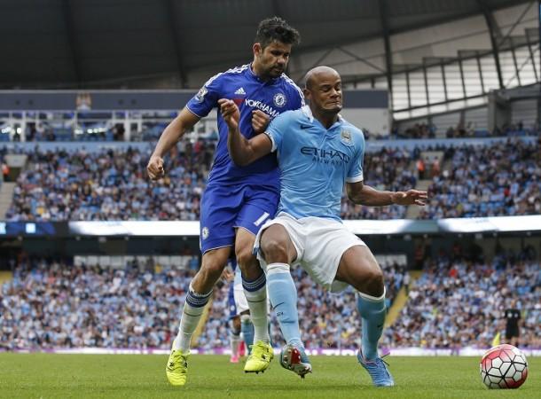 Diego Costa Chelsea Vincent Kompany Manchester City