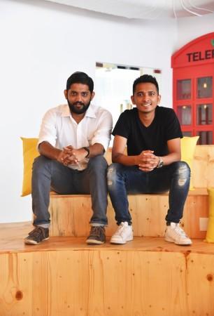 Narayan Babu, CTO at Lookup (left) with Deepak Ravindran, founder and CEO of Lookup, at the new office