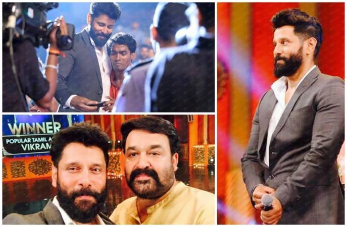 This is how Vikram reacted when a fan approached him during asianet awards