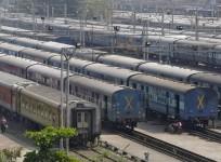 Indian Railways parked trains