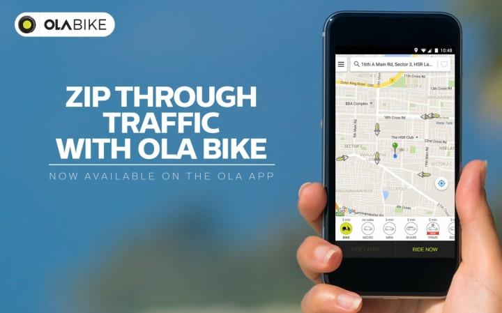 Ola Bike advertisement Uber launches bike taxi service uberMOTO in Bangalore