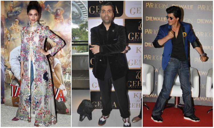 Deepika Padukone, Karan Johar, Shah Rukh Khan