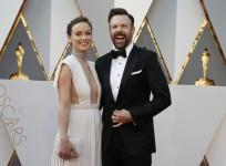 Olivia Wilde and Jason Sudeikis at the 88th Academy Awards red carpet.