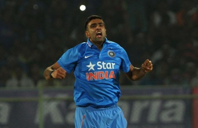 R <span>Ashwin</span> was a happy man after picking up the wicket of Martin <span>Guptill</span> in the first over of the ICC World T20 2106 match between India and New <span>Zealand</span> R Ashwin India