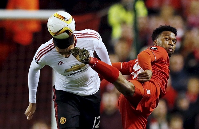 Chris Smalling Manchester United Daniel Sturridge Liverpool