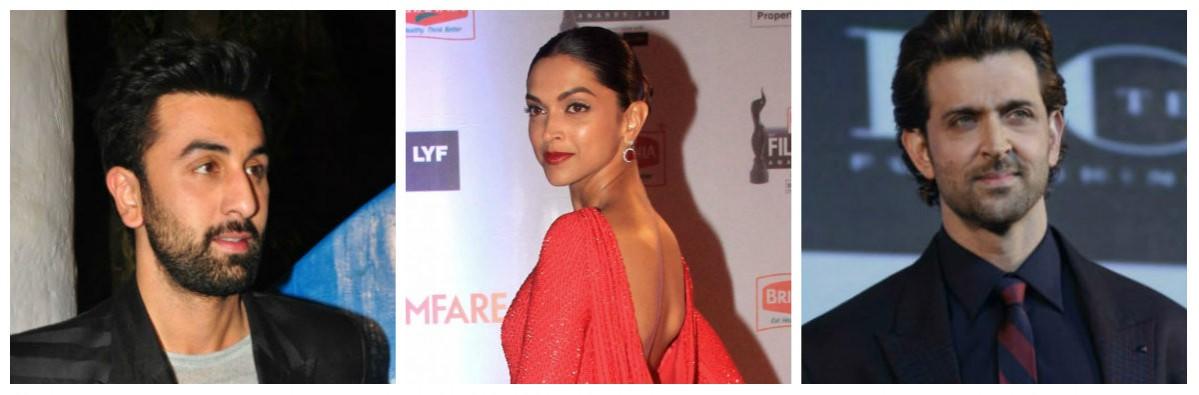 Ranbir Kapoor, Deepika Padukone and Hrithik Roshan Ranbir Kapoor Deepika Padukone and Hrithik Roshan