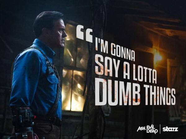 Bruce Campbell as Ash Williams in Ash vs Evil Dead