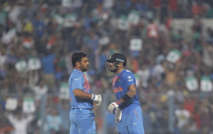 MS Dhoni and Virat Kohli. MS Dhoni Virat Kohli