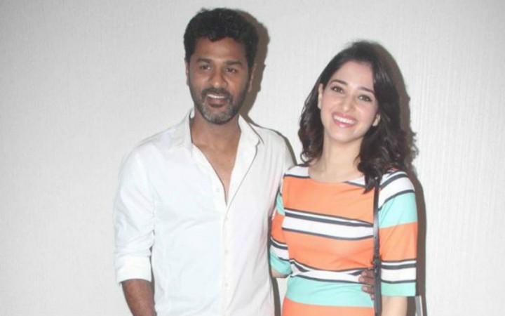 Prabhudheva and Tamannaah Bhatia at the special screening of Oopiri