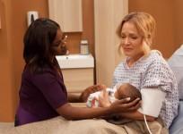 Alex with her baby in "If Loving you is Wrong"