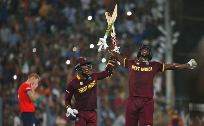 Marlon Samuels Carlos Brathwaite West Indies World T20 2016 final
