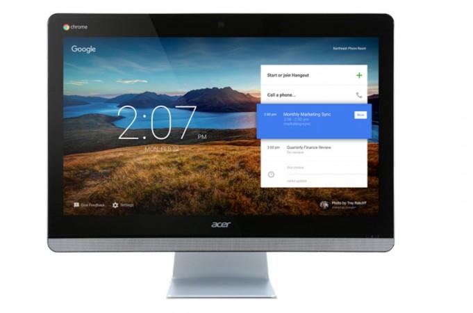 Google-Acer unveil all-in-one video-conference device Chromebase