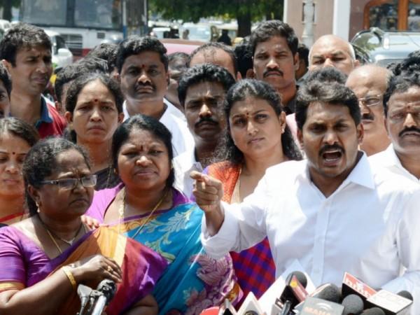 Roja with other YSRCP MLAs