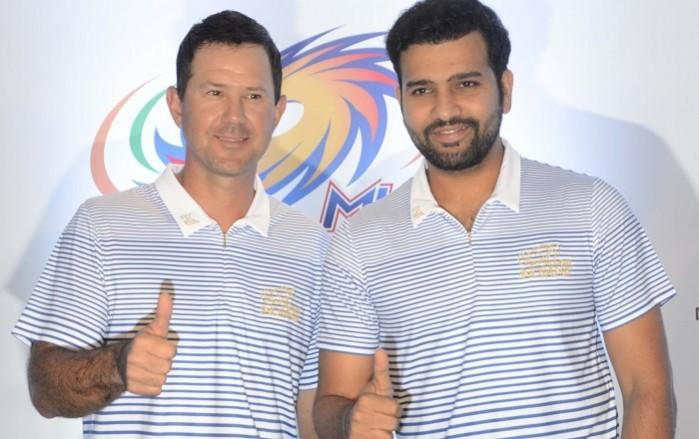 File photo of former Mumbai Indians coach Ricky Ponting and Rohit Sharma Ricky Ponting Rohit Sharma Mumbai Indians