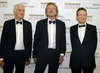 Jimmy Page, Robert Plant and John Paul Jones of Led Zeppelin