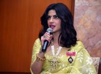 Priyanka Chopra at press meet in Delhi after she won the Padma Award