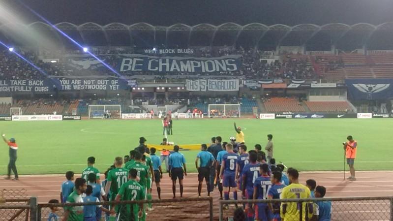 Bengaluru FC during an I-League game last season at the Kanteerava Stadium bfc salgaocar