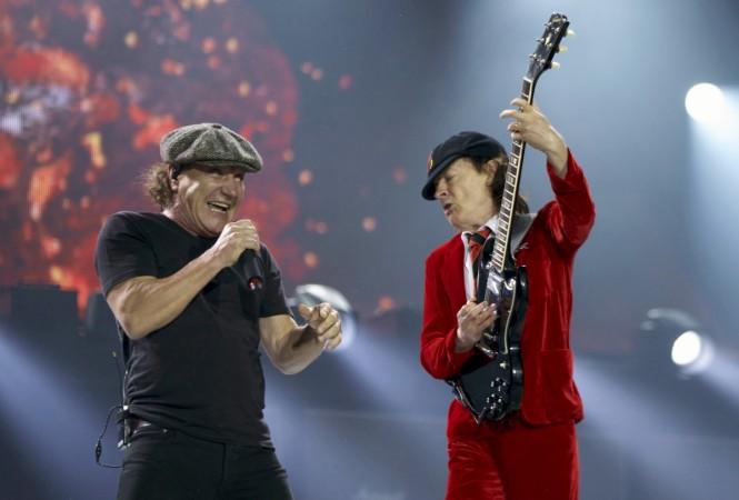 Brian Johnson with AC/DC bandmate Angus Young