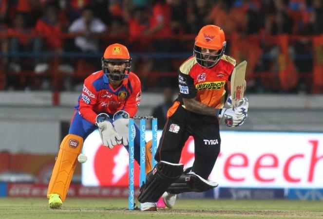 Shikhar Dhawan SRH Dinesh Karthik Gujarat Lions
