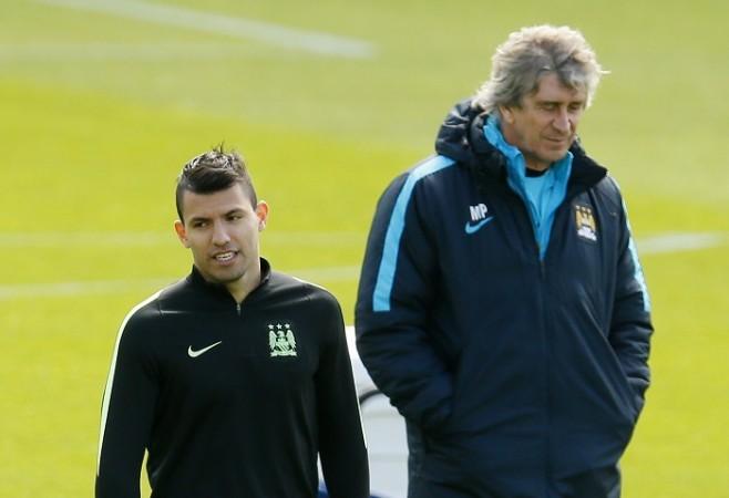 Sergio Aguero Manuel Pellegrini Manchester City