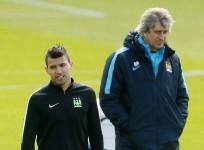 Sergio Aguero Manuel Pellegrini Manchester City
