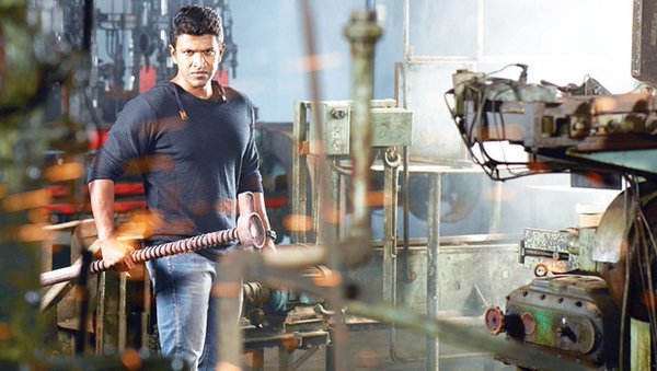 The Puneeth Rajkumar-starrer does well at box office on its first day. Pictured: A movie still from 