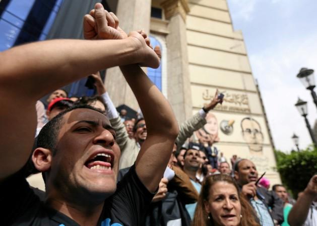 egypt journalists protest