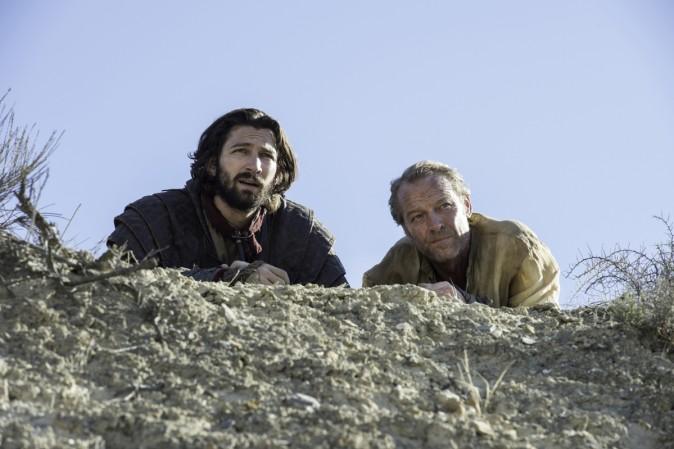 Pictured: Michiel Huisman as Daario Naharis and Iain Glen as Jorah Mormont Game of Thrones