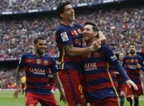 Alves Suarez Messi Barcelona