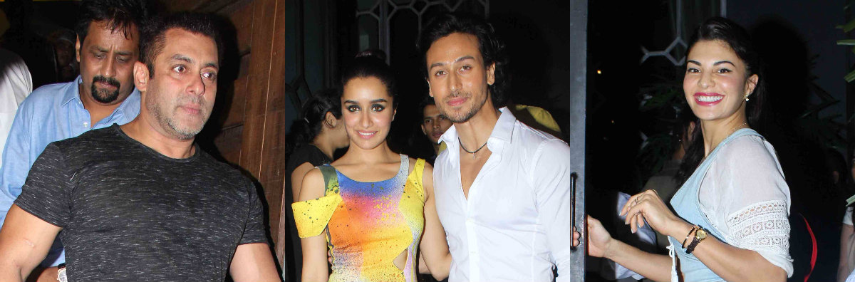 Salman Khan, Tiger Shroff, Shraddha Kapoor. Jacqueline Fernandez attend