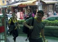 Ashley and Burnie navigating through Shenzhen, China