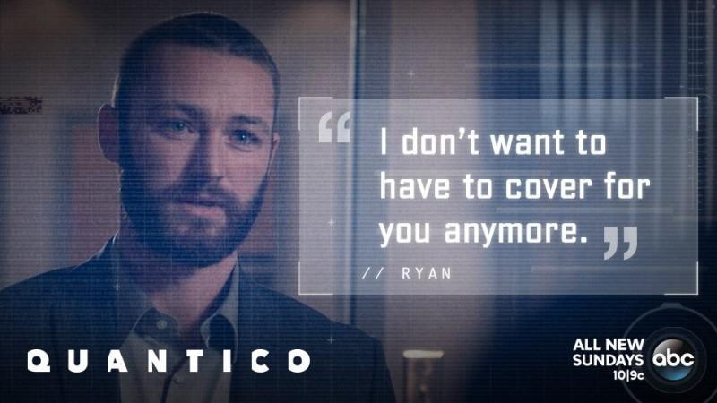 Ryan may pay the ultimate sacrifice in Season 1 finale of "Quantico"