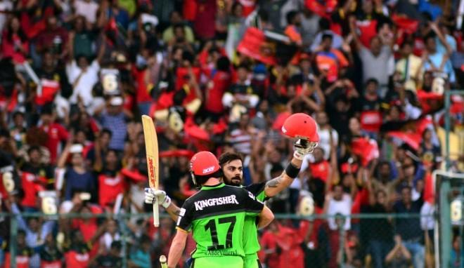 Virat Kohli AB De Villiers RCB green