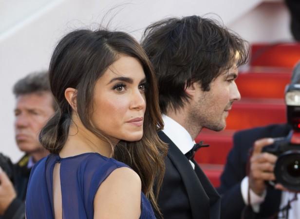 Pictured: Actor Ian Somerhalder and his wife Nikki Reed pose on the red carpet as they arrive for the screening of the film Ian Somerhalder and Nikki Reed