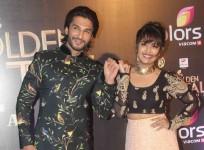 Manish Raisinghan likely to participate on "Jhalak Dikhhla Jaa 9." Pictured: Manish Raisinghan and Avika Gor pose for photographers at Golden Petal Awards.