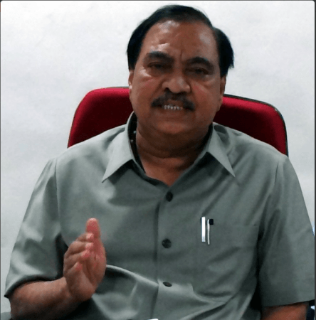 eknath khadse bjp minister maharashtra midc scam land scam mumbai pune devendra phadnavis