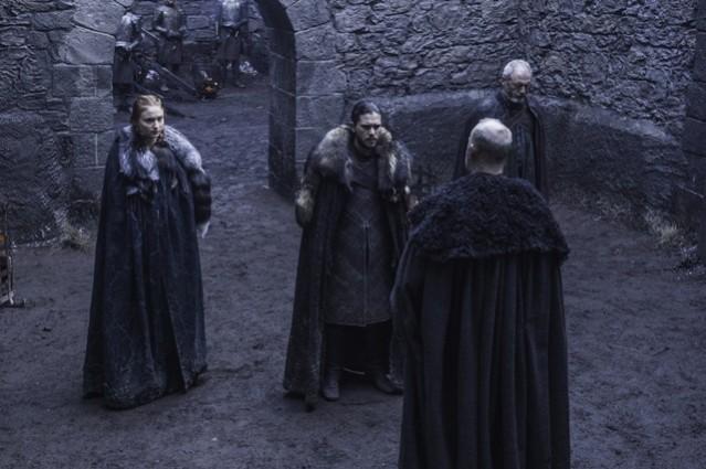 Pictured: Sansa Stark, Jon Snow and Robett Glover Game of Thrones