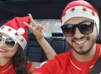 Dimpy Ganguly flaunts her baby bump. Pictured: Dimpy Ganguly with husband Rohit Roy