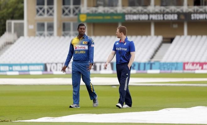 Angelo Mathews Eoin Morgan Sri Lanka England